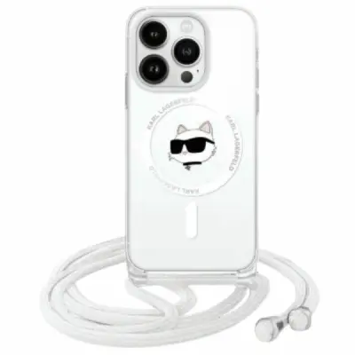 ETUI KARL LAGERFELD IML CHOUPETTE HEAD & CORD MAGSAFE NA IPHONE 16 - PRZEZROCZYSTE