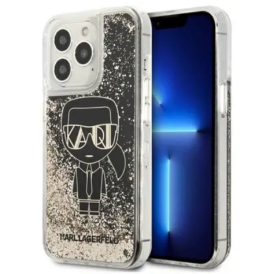 OVITEK S TEKOČIM BLEŠČICAMI KARL LAGERFELD GATSBY ZA IPHONE 13 PRO / 13 ČRN