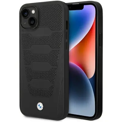 USNJENI SEDEŽI BMW OVITEK Z VZORECEM OVITEK ZA IPHONE 14 ČRN