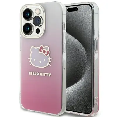 OVITEK HELLO KITTY IML GRADIENT COVER ZA IPHONE 15 PRO ROZA
