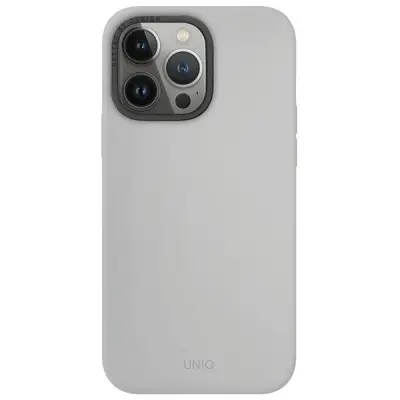 UNIQ LINO HUE MAGCLICK POLNILNI OVITEK ZA IPHONE 15 PRO MAX SVETLO SIV