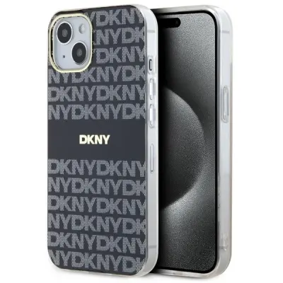 DKNY IML MONO & STRIPE ZA MAGSAFE OVITEK ZA IPHONE 15/14/13 - ČRNA