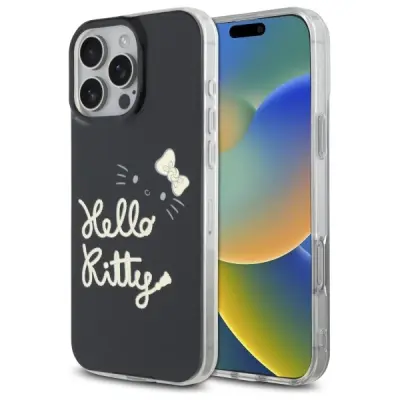 OVITEK HELLO KITTY IML GOLDEN DIVA ZA MAGSAFE ZA IPHONE 16 PRO MAX ČRN