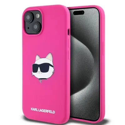 KARL LAGERFELD SILIKONSKI OVITEK CHOUPETTE HEAD MAGSAFE ZA IPHONE 15 14 PLUS