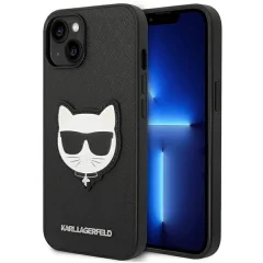 Originalen KARL LAGERFELD ovitek iPhone 14 Plus 6.7  - Choupette Head - črna zaščita - KLHCP14MSAPCHK