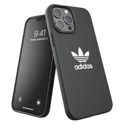 ADIDAS ALI SILIKONSKI OVITEK OVITEK ZA IPHONE 13 PRO MAX 6.7 ČRN