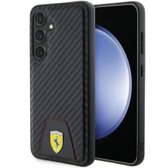 FERRARI CARBON ŠIVANO SPODNJE OVITE ZA SAMSUNG GALAXY S24 ČRNO