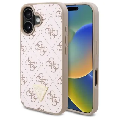 OVITEK GUESS NEW 4G TRIKOTNIK ZA IPHONE 16 PLUS BEL