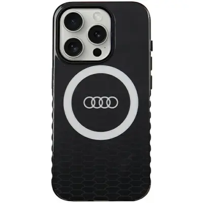 OVITEK AUDI IML BIG LOGO ZA MAGSAFE ZA IPHONE 15 PRO ČRN OVITEK