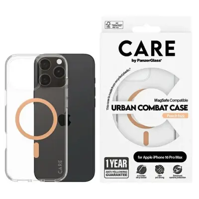 CARE BY PANZERGLASS FLAGSHIP OVITEK ZA MAGSAFE ZA IPHONE 16 PRO MAX ORANŽEN
