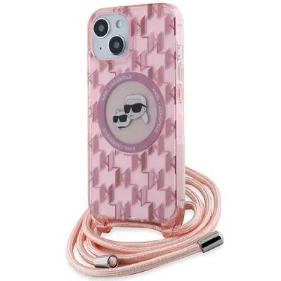 KARL LAGERFELD IML CROSSBODY MAGSAFE OVITEK ZA IPHONE 15 14 13 ROZA
