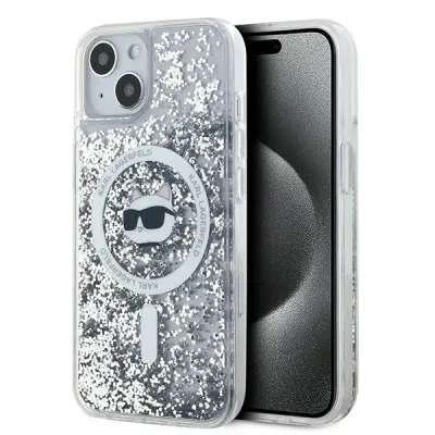 KARL LAGERFELD OVITEK S TEKOČIMI BLEŠČICAMI CHOUPETTE HEAD MAGSAFE CASE ZA IPHONE 13