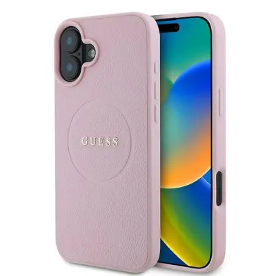 GUESS OVITEK ZLAT ZLAT RING ZA MAGSAFE ZA IPHONE 16 PLUS ROZA