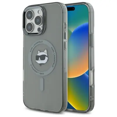 KARL LAGERFELD OVITEK MAGSAFE IML METAL CHOUPETTE ZA IPHONE 16 PRO ČRNA