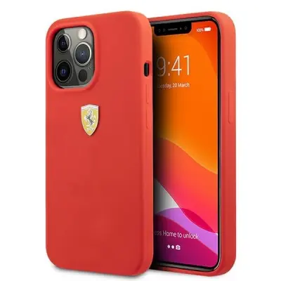SILIKONSKI OVITEK FERRARI ZA IPHONE 13 PRO MAX RDEČ