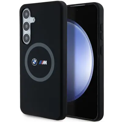 BMW M SILIKONSKI OVITEK S POTISKOM RING ZA MAGSAFE ZA SAMSUNG GALAXY S24+ ČRN