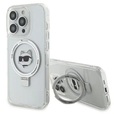 KARL LAGERFELD STOJALO ZA PRSTANE CHOUPETTE OVITEK ZA MAGSAFE ZA IPHONE 15 PRO MAX BELA