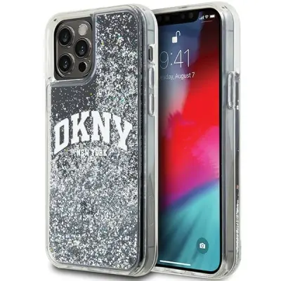 OVITEK DKNY LIQUID GLITTER BIG LOGO CASE OVITEK ZA IPHONE 12 PRO ČRN
