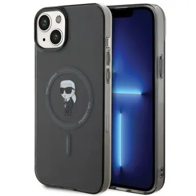 KARL LAGERFELD IML IKONIK OVITEK ZA MAGSAFE ZA IPHONE 15 PLUS ČRN