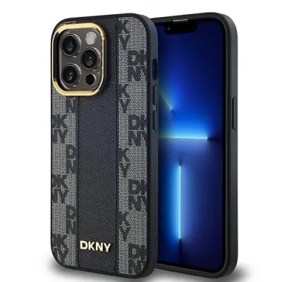 DKNY USNJEN OVITEK S KARIRASTIM MONO VZORECEM ZA MAGSAFE ZA IPHONE 13 PRO MAX