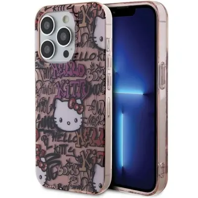 OVITEK HELLO KITTY IML TAGS GRAFFITI ZA IPHONE 15 PRO ROZA