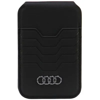 AUDI USNJENA DENARNICA MAGNETNA DENARNICA OVITEK ZA IPHONE ZA MAGSAFE ČRNA