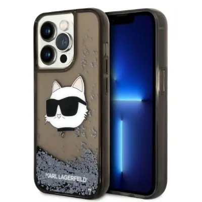KARL LAGERFELD GLITTER CHOUPETTE HEAD OVITEK ZA IPHONE 14 PRO ČRN