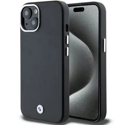 KOVINSKI OVITEK Z PODPISOM BMW ZA MAGSAFE OVITEK ZA IPHONE 15 14 13 ČRN