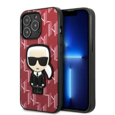 KARL LAGERFELD MONOGRAM IKONIK PATCH CASE ZA IPHONE 13 PRO MAX - RDEČ