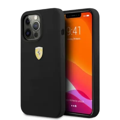 SILIKONSKI OVITEK FERRARI HARDCASE ZA MAGSAFE ZA IPHONE 13 PRO/13 6.1 ČRN