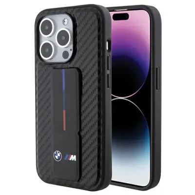 OVITEK BMW GRIP STAND SMOOTH & CARBON ZA IPHONE 15 PRO ČRN