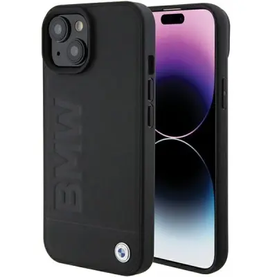 USNJENI OVITEK BMW HOT STAMP ZA IPHONE 15 PLUS ČRN