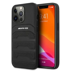 AMG USNJENI OVITEK Z VZBRISANIMI ČRTAMI ZA IPHONE 13 PRO ČRN