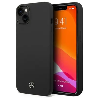MERCEDES OVITEK SILIKON LINE ZA MAGSAFE ZA IPHONE 14 PLUS ČRN