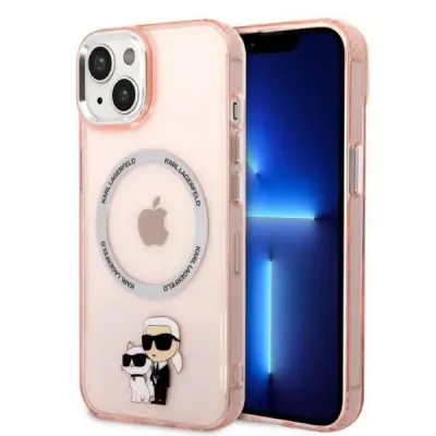 KARL LAGERFELD ICONIC OVITEK KARL&CHOUPETTE ZA MAGSAFE ZA IPHONE 14 ROZA