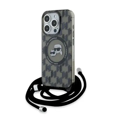 KARL LAGERFELD IML CROSSBODY OVITEK MAGSAFE ZA IPHONE 15 PRO MAX ČRN