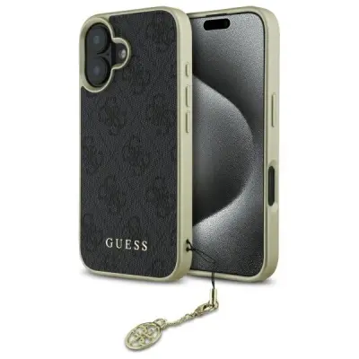 OVITEK GUESS 4G CHARMS COLLECTION ZA IPHONE 16 ČRN