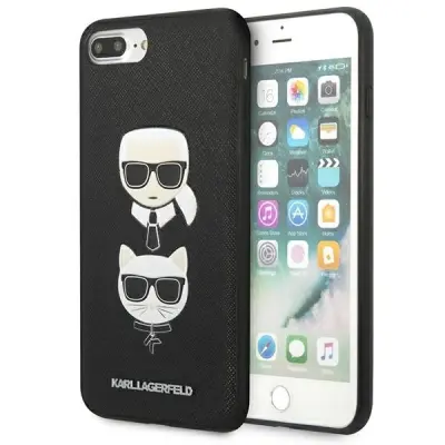 OVITEK KARL LAGERFELD ZA IPHONE 7 PLUS 8 PLUS BLACK SAFFIANO