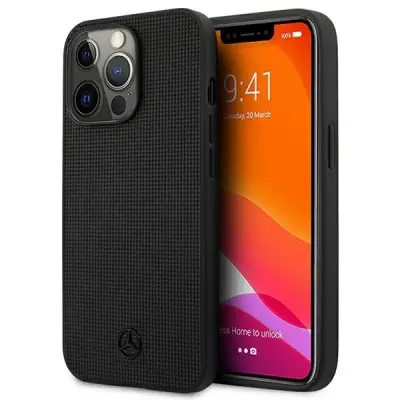 USNJENI TRDI OVITEK MERCEDES ZA IPHONE 13 PRO / 13 6.1 ČRNO ČRN OVITEK