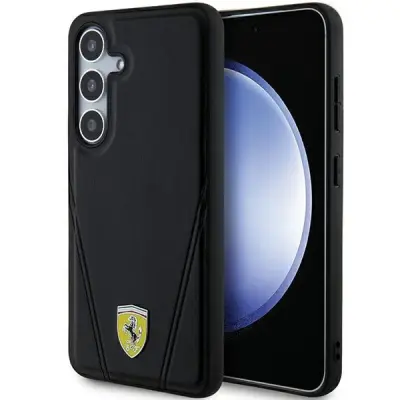 OVITEK FERRARI HOT STAMP V LINES ZA MAGSAFE ZA SAMSUNG GALAXY S24+ ČRN