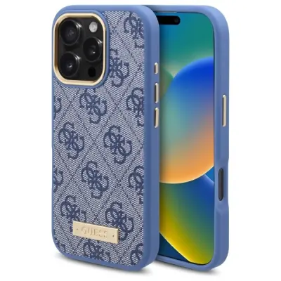 OVITEK GUESS 4G LOGO PLATE CASE OVITEK ZA IPHONE 16 PRO MODER