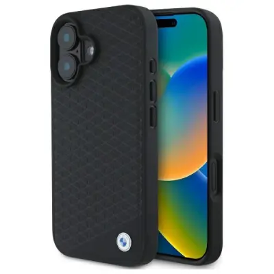 USNJENI OVITEK BMW SIGN DIAMOND METAL LOGO OVITEK ZA MAGSAFE ZA IPHONE 16 ČRN