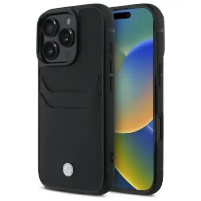 USNJEN OVITEK CARDSLOT BMW SIGN ZA IPHONE 16 PRO MAX ČRN OVITEK
