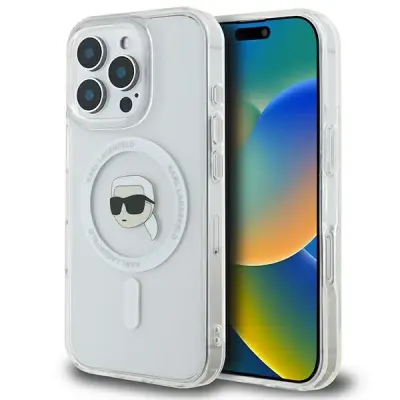 KARL LAGERFELD IML KOVINSKI OVITEK KARL HEAD ZA MAGSAFE ZA IPHONE 16 PRO MAX BEL