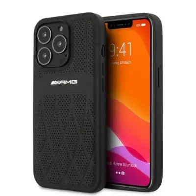 USNJEN OVITEK AMG CURVED LINES ZA IPHONE 13 PRO MAX ČRN