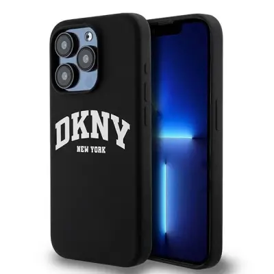 DKNY TEKOČI SILIKONSKI OVITEK ZA MAGSAFE ZA IPHONE 13 PRO / 13 ČRN