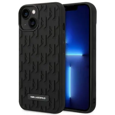 OVITEK KARL LAGERFELD 3D MONOGRAM ZA IPHONE 14 PLUS ČRN