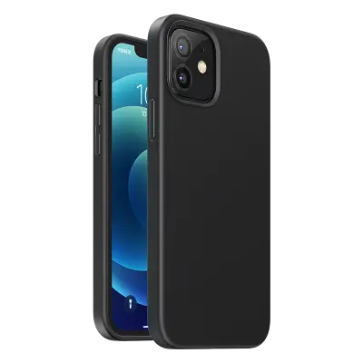 Fleksibilen silikonski ovitek za iPhone 12 mini Protective Silicone Case črn