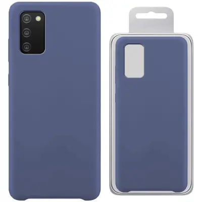 SILICONE CASE ETUI OBUDOWA POKROWIEC DO SAMSUNG GALAXY A03S NIEBIESKI