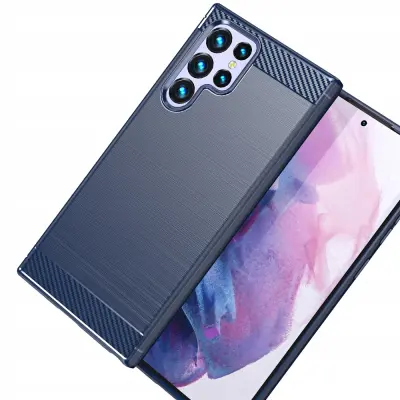 CARBON CASE ETUI OBUDOWA POKROWIEC DO SAMSUNG GALAXY S23 ULTRA NIEBIESKIE
